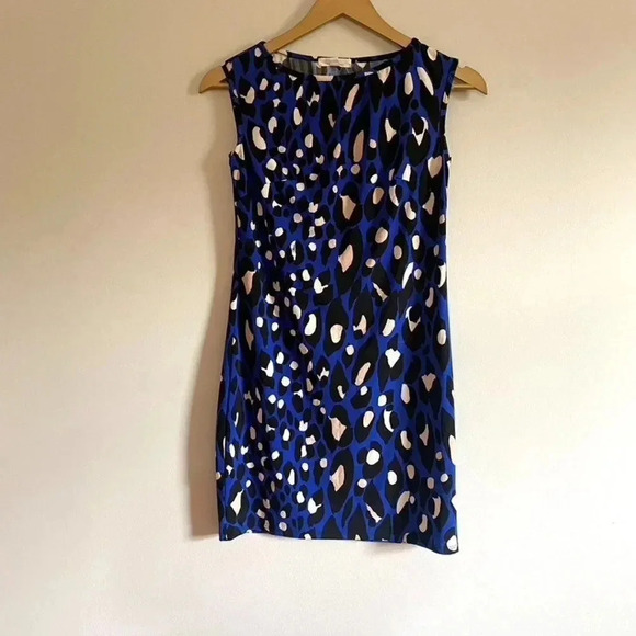 Trina Turk Blue Leopard Print Dress - Picture 3 of 13